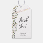 水色葉結婚の ギフトタグ (正面)