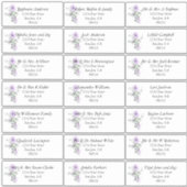 水色薄紫フローラ受信者住所 シール (正面)