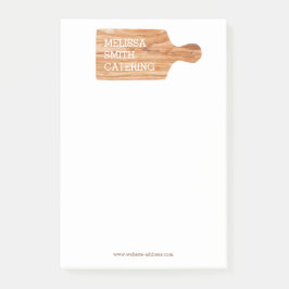 水色裁断ボードケータリングシェフロゴ ポストイット