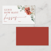 水色赤い冬の推測どのぐらいキスゲーム エンクロージャーカード (正面/裏面)