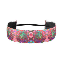 水色赤Groovy抽象芸術レトロ液スワール アスレチックヘッドバンド