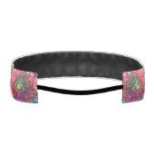 水色赤Groovy抽象芸術レトロ液スワール アスレチックヘッドバンド (裏面)