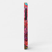 水色赤Groovy抽象芸術レトロ液スワール Case-Mate iPhoneケース (裏面/左)