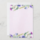 水色野生の花ピンク母の日ブランチ 招待状 (裏面)