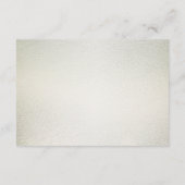 水色金ゴールドユーカリ結婚の葉の光沢 エンクロージャーカード (裏面)