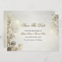 水色金ゴールドユーカリ結婚の葉の光沢