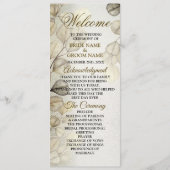 水色金ゴールドユーカリ結婚の葉の光沢 プログラム (正面)