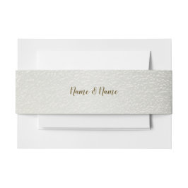 水色金ゴールドユーカリ結婚の葉の光沢 招待状ベリーバンド