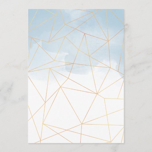 水色金ゴールド幾何学模様結婚枠 メニュー (裏面)