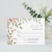 水色離れの結婚応答 出欠カード (スタンド正面)