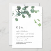 水色離れ結婚の マグネット招待状 (正面)