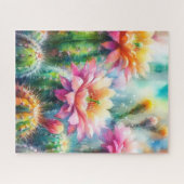 水色顕花多肉質サボテン ジグソーパズル (横)