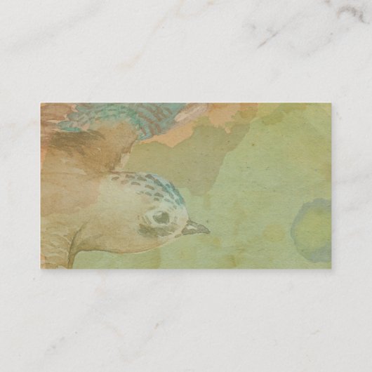 水色飛んでいる鳥 名刺 (裏面)