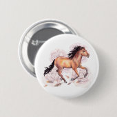 水色馬野草花房背 缶バッジ (正面&裏面)