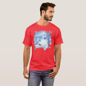 水色髪のアニメ少女の家族 Tシャツ (正面フル)