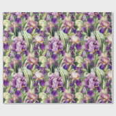 水色髭アイリスラッピング紙 転が ラッピングペーパー (フラット)