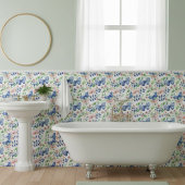 水色鮮やかピンクブルーフローラ蝶 タイル