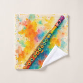 水色鮮やかフルートカスタム バスタオルセット (ウォッシュタオル)