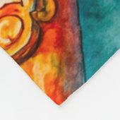 水色鮮やかフルートカスタム フリースブランケット (角)