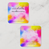 水色鮮やか スクエア名刺 (正面/裏面)