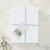 水色,サボテン ギフトタグ (より糸付き)