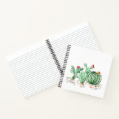 水色，サボテン ノートブック (内部)