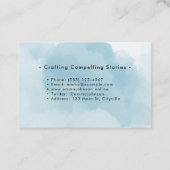 水色（淡青） 名刺 (裏面)