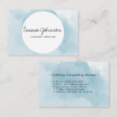水色（淡青） 名刺 (正面/裏面)