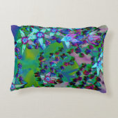 水色、紫、青の多肉性のセダムの花 アクセントクッション (裏面)