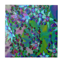 水色、紫、青の多肉性のセダムの花