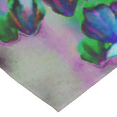 水色、紫、青の多肉性のセダムの花 テーブルクロス (アングル)