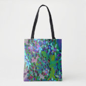水色、紫、青の多肉性のセダムの花 トートバッグ (正面)