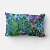 水色、紫、青の多肉性のセダムの花 ランバークッション (裏面)