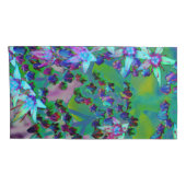 水色、紫、青の多肉性のセダムの花 枕カバー (裏面-右)