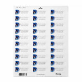 [水色]結婚/日付差出人住所の保存 ラベル (フルシート)