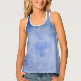 水色（青と白） タンクトップ
