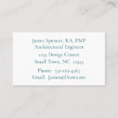 水色(青モダン) 名刺 (裏面)