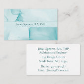 水色(青モダン) 名刺 (正面/裏面)