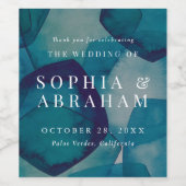 水色（青） ワインラベル (シングルラベル)