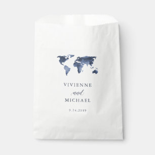 水色（青）  世界地図結婚ズ フェイバーバッグ