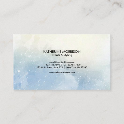 水色（青） 名刺 (裏面)