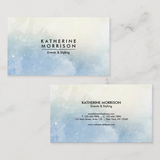 水色（青） 名刺 (正面/裏面)