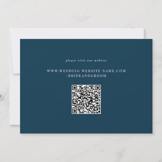 水色(青) 招待状 (裏面)