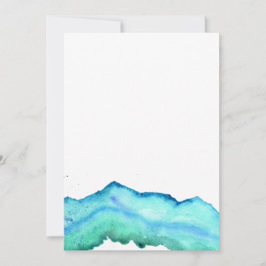 水色（青） |日付エレガントの保存 セーブザデート (裏面)