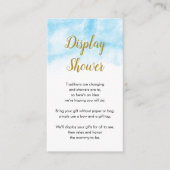 水色(青) |赤ちゃんシャワーカードの表示 エンクロージャーカード (正面)