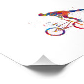 水色bmx自転車競走 フォトプリント            (角)