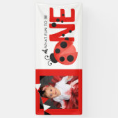水色Ladybug Oh何おもしろいONE写真パーティー 横断幕 (縦)