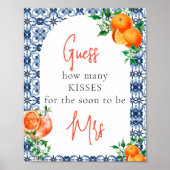 水色Spritz推測シャワーのゲームの数 ポスター (正面)