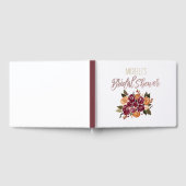 水色Winバラフローラと名前ブライダルシャワー ゲストブック (全面)