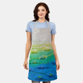 水花鮮やかエプロン エプロン (着用した状態)